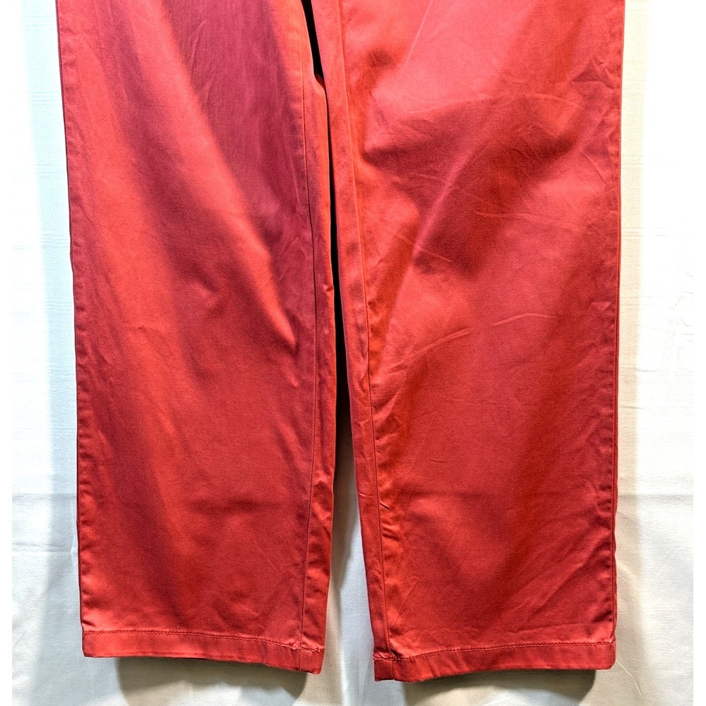 LL Bean Favorite Fit‎ Pants Womens Orange Salmon Chinos Cotton Stretch 8 - Picture 4 of 13